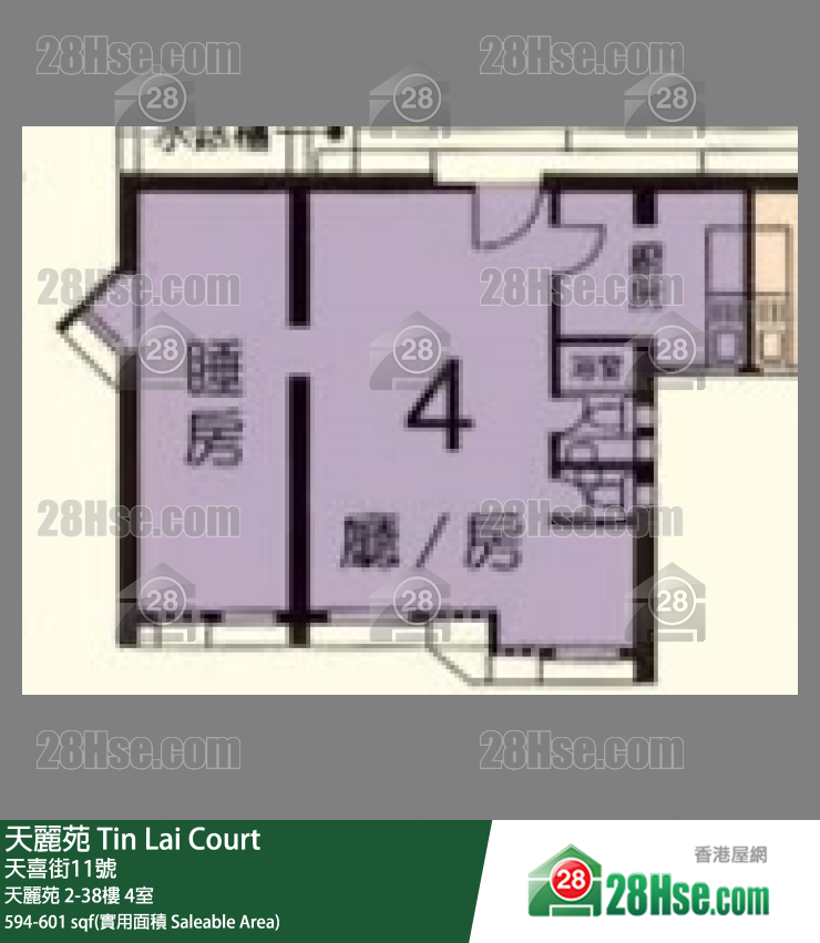 天丽苑 天丽苑21楼 4室 平面图
