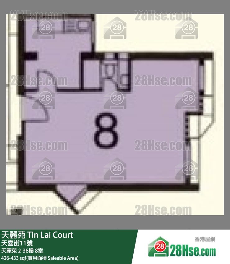 天丽苑 天丽苑32楼 8室 平面图