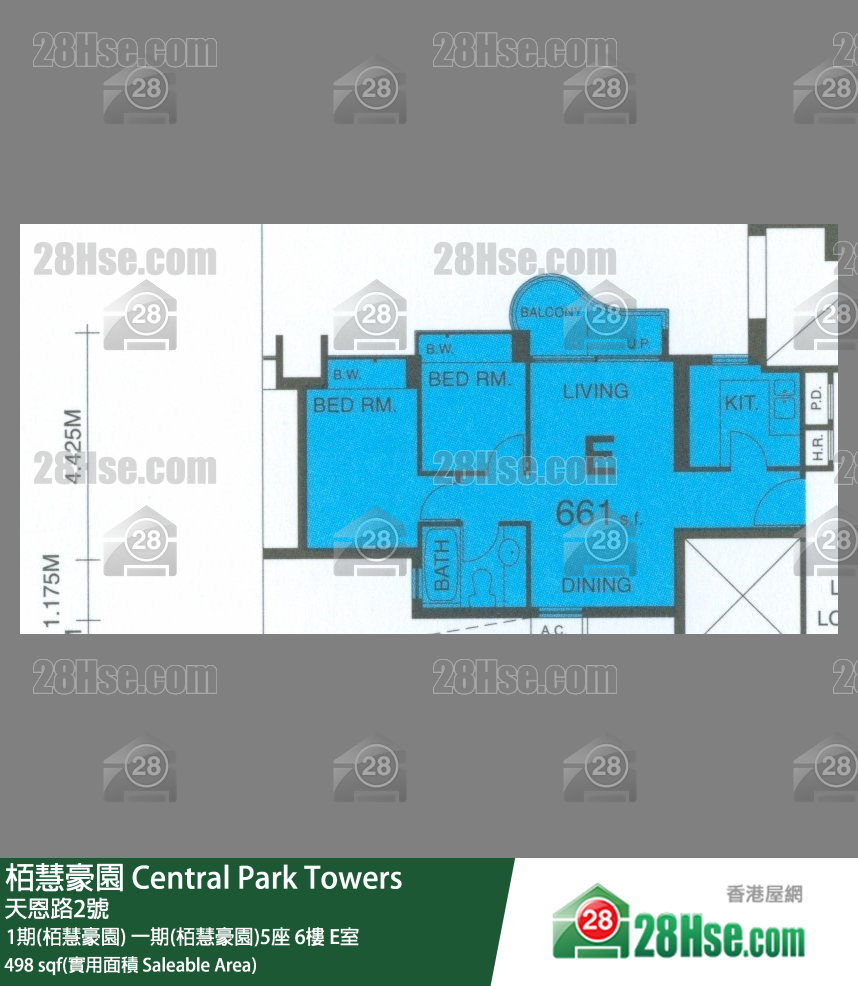 栢慧豪園 1期(栢慧豪園) 一期(栢慧豪園)5座 6樓 E室 平面圖