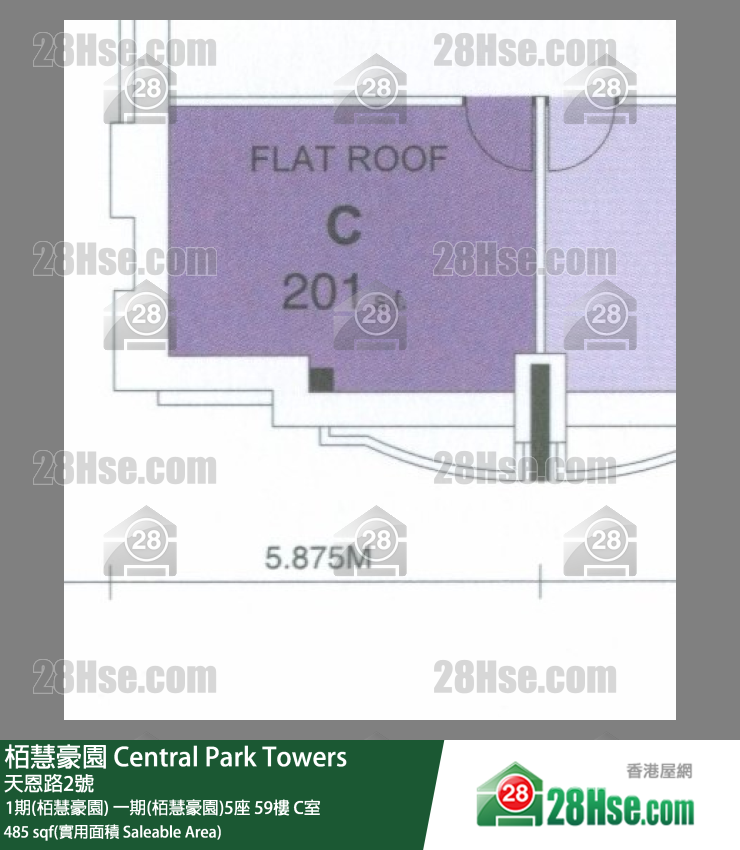 栢慧豪園 1期(栢慧豪園)一期(栢慧豪園)5座59樓 C室 平面圖