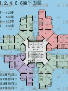 第5期(麗湖居) 第5期(麗湖居) 1座 1-29樓 平面圖