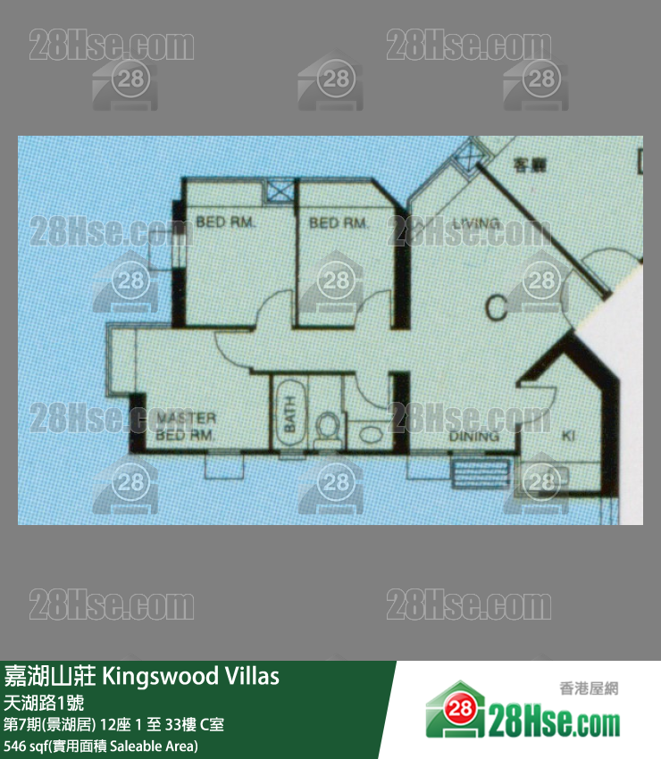 嘉湖山莊 第7期(景湖居)12座13樓 C室 平面圖