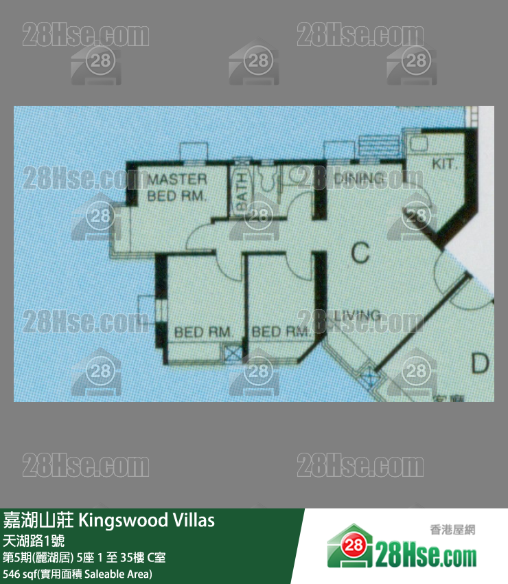 嘉湖山莊 第5期(麗湖居)5座7樓 C室 平面圖