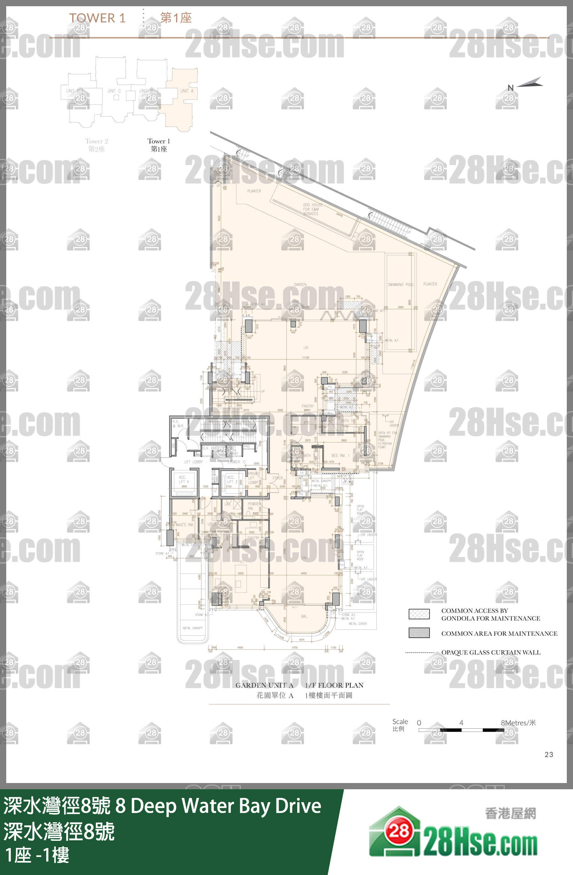 1座 -1樓 平面圖