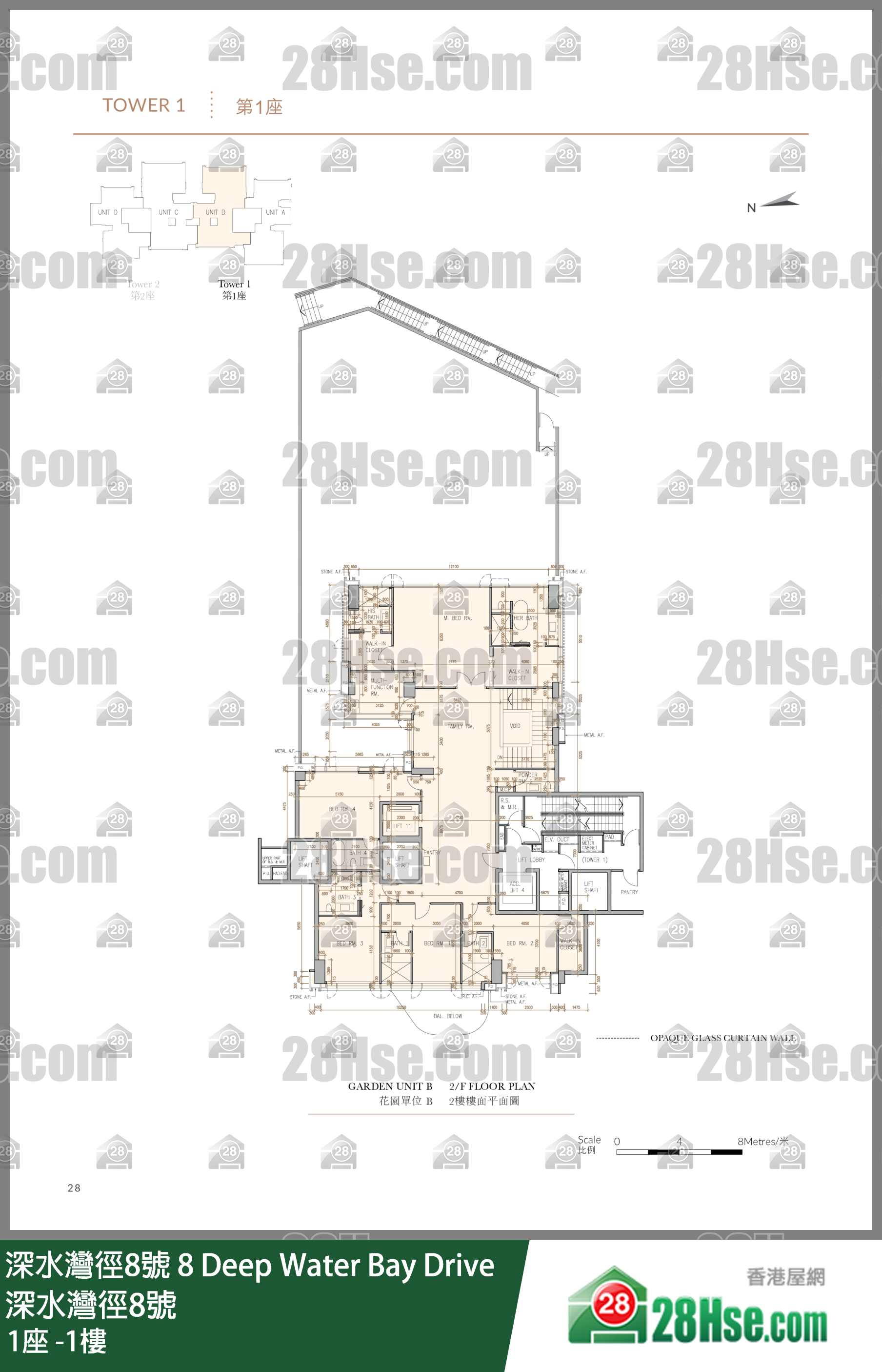 1座 -1樓 平面圖