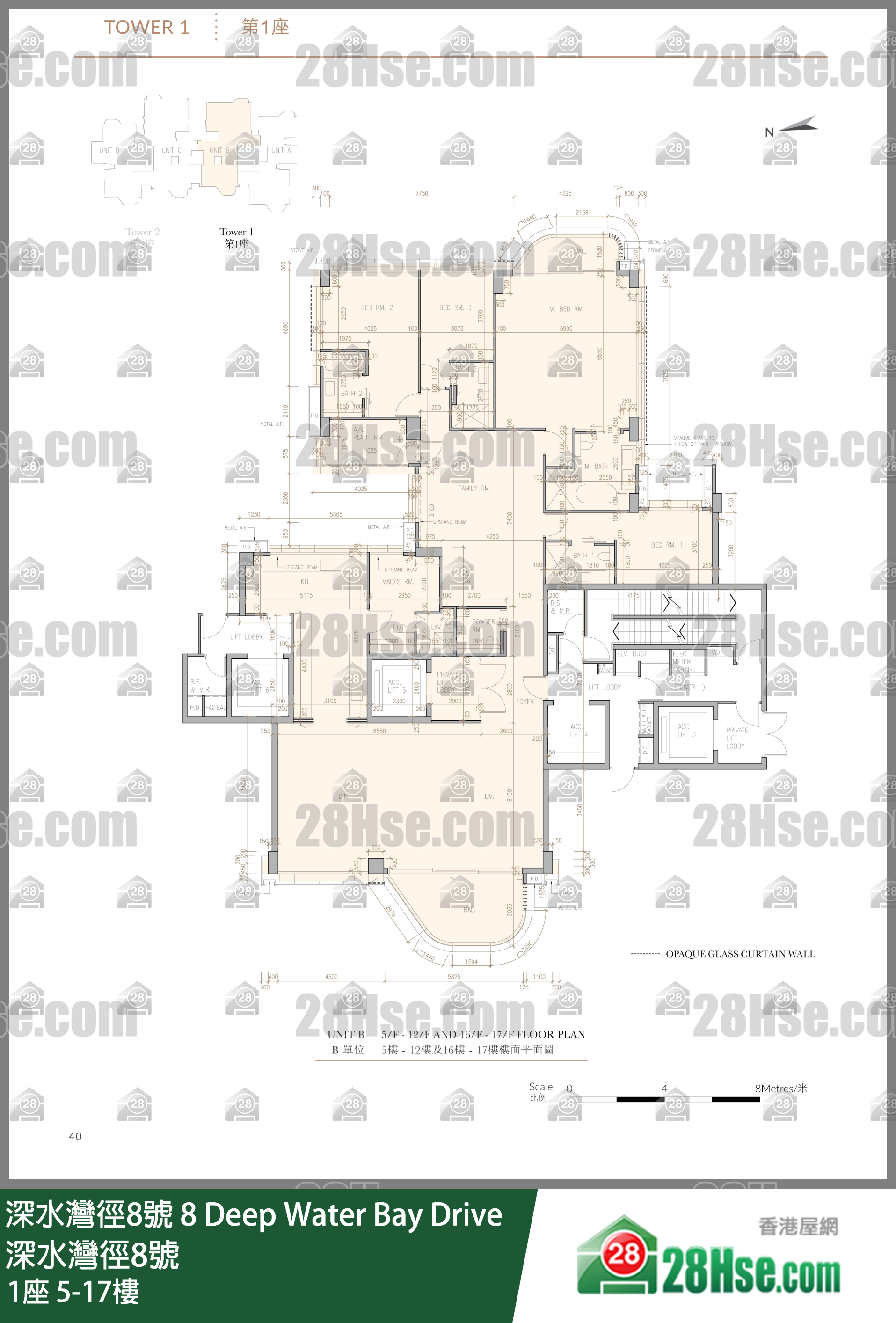1座 5-17樓 平面圖