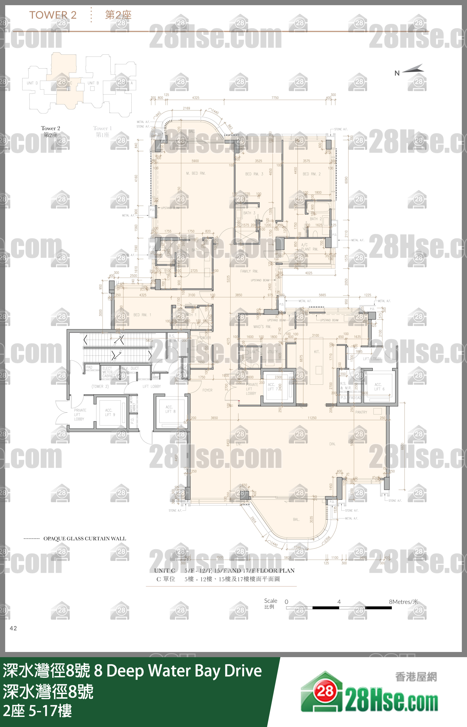 2座 5-17樓 平面圖