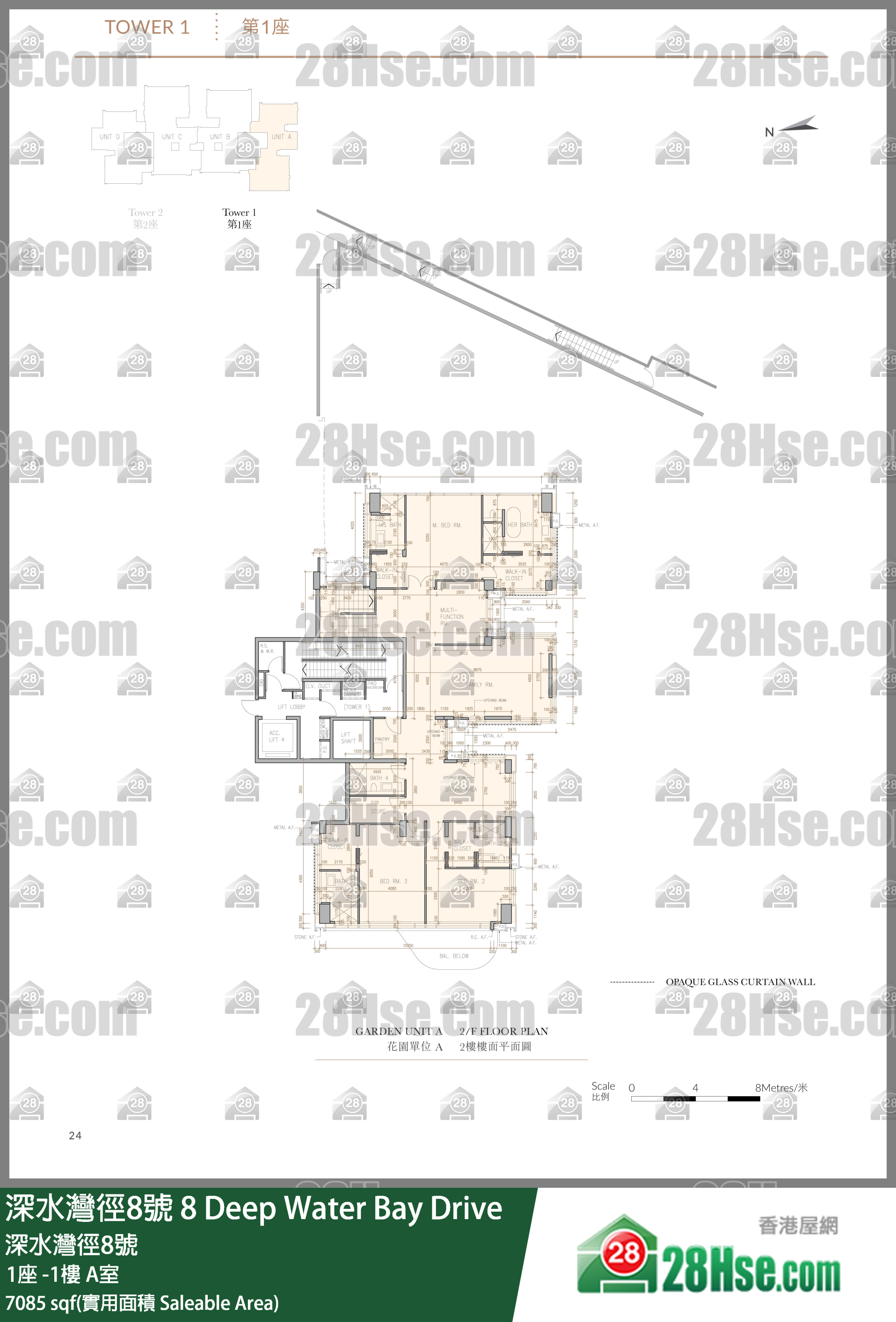 深水灣徑8號 大廈1座UG樓 A室 平面圖