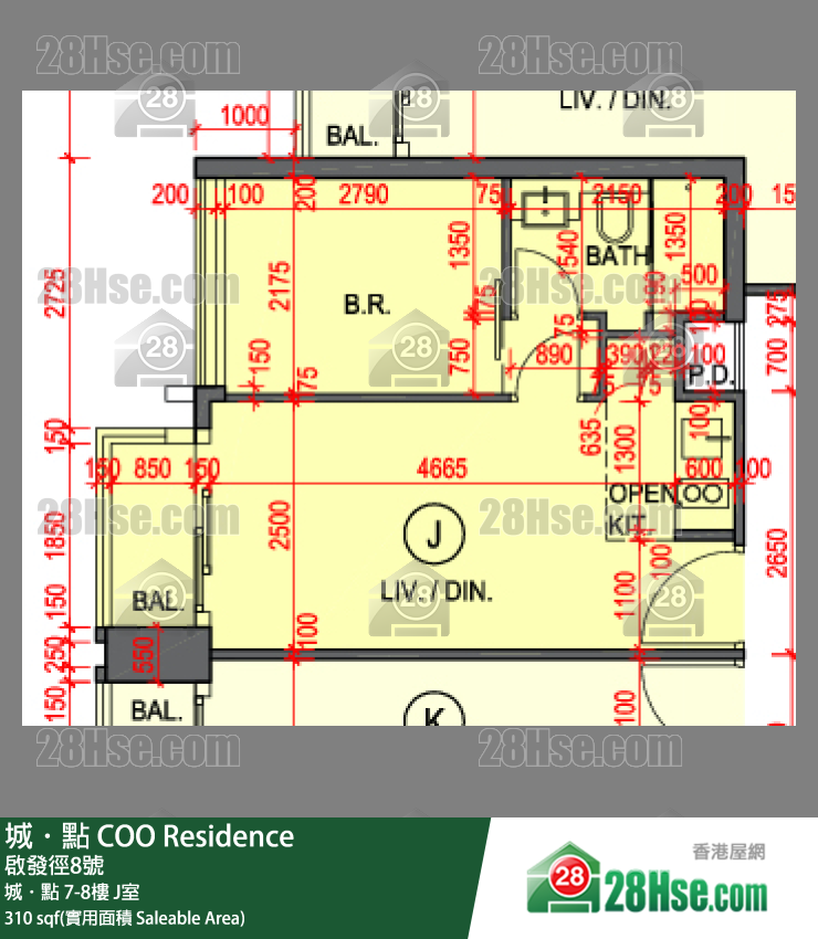 城點 城．點7樓 J室 平面圖