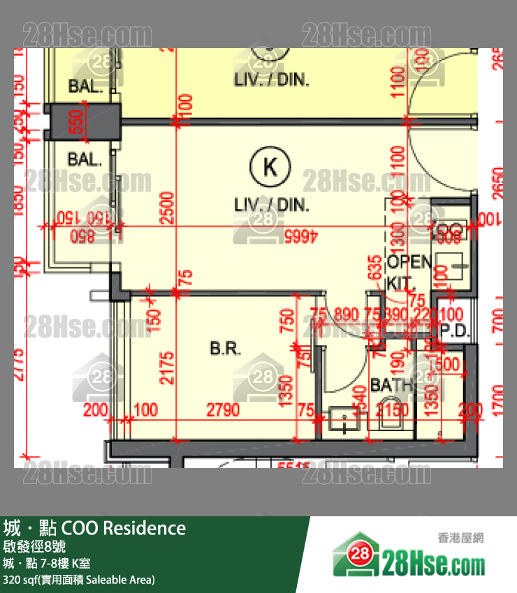 城點 城．點 8樓 K室 平面圖