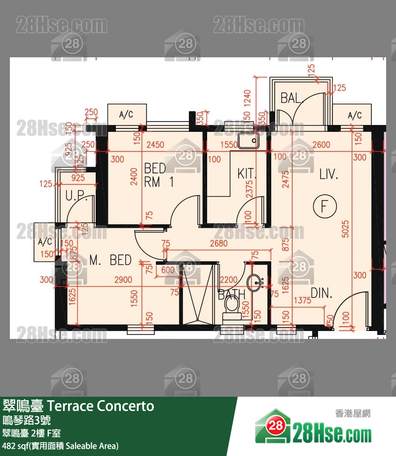 翠鸣台 翠鸣台 2楼 F室 平面图