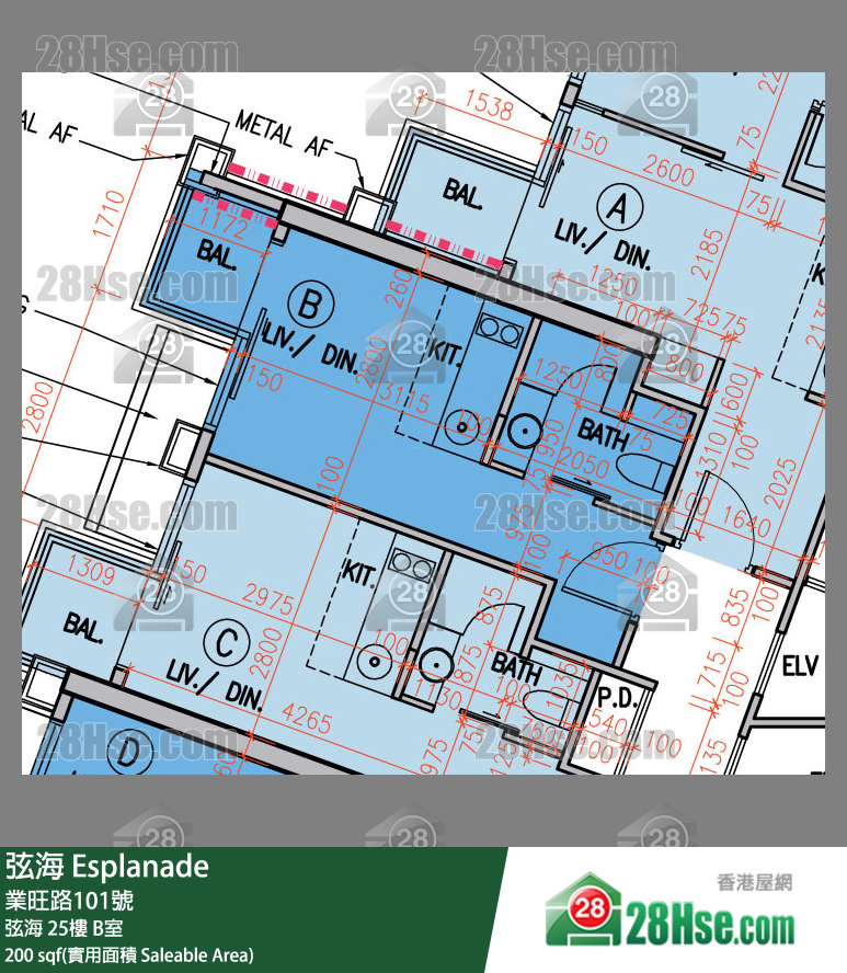 弦海 弦海 25樓 B室 平面圖