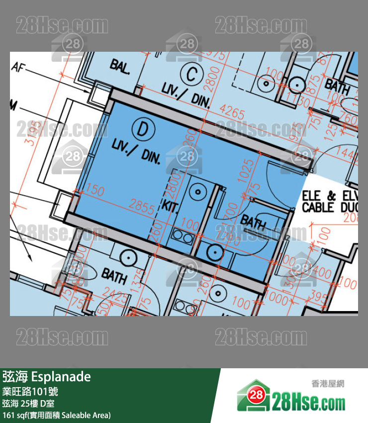 弦海 弦海 25樓 D室 平面圖