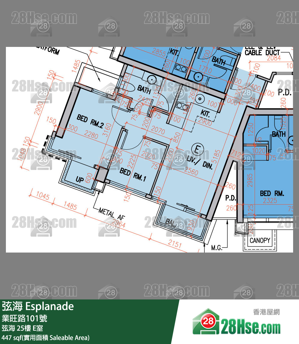 弦海 弦海 25樓 E室 平面圖