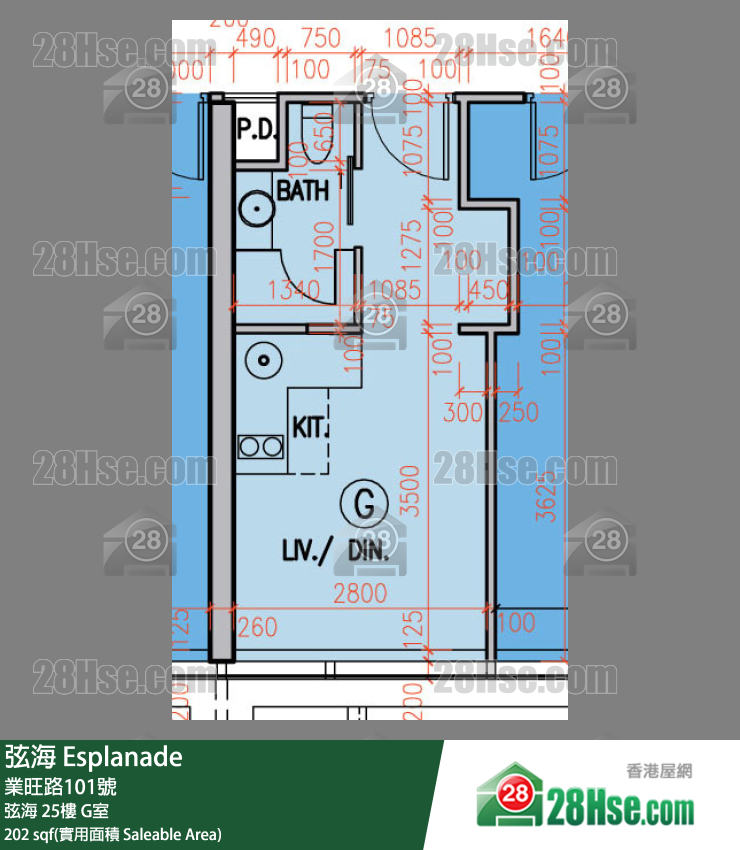 弦海 弦海 25樓 G室 平面圖