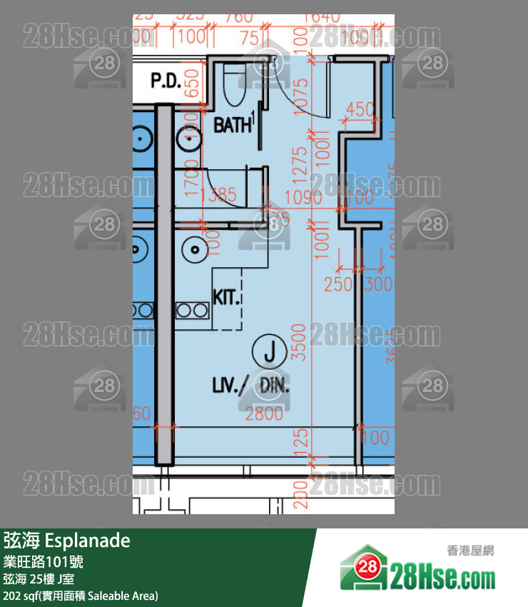 弦海 弦海 25樓 J室 平面圖