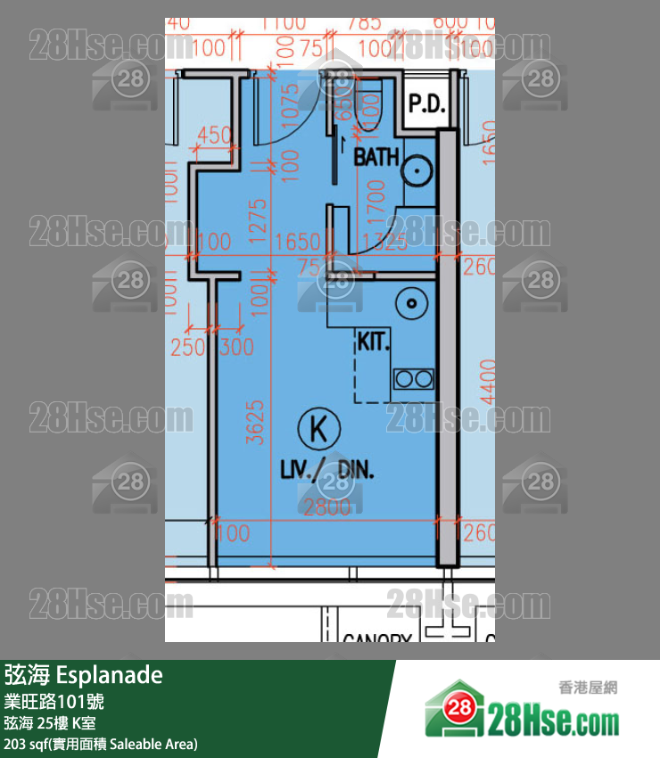 弦海 弦海 25樓 K室 平面圖