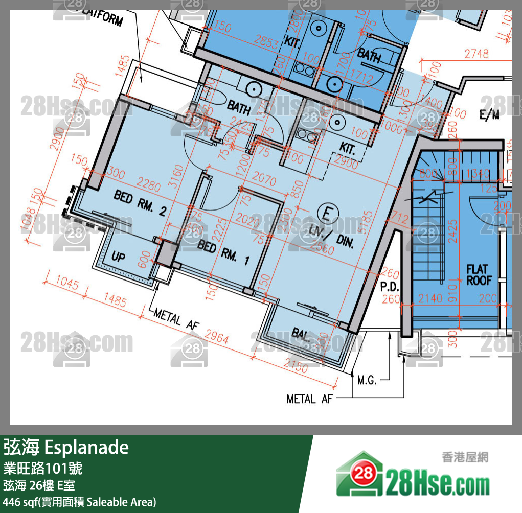弦海 弦海 26樓 E室 平面圖
