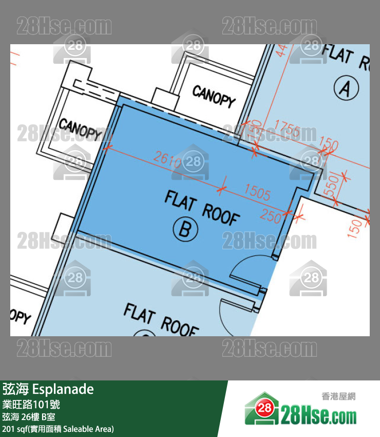 弦海 弦海 26樓 B室 平面圖