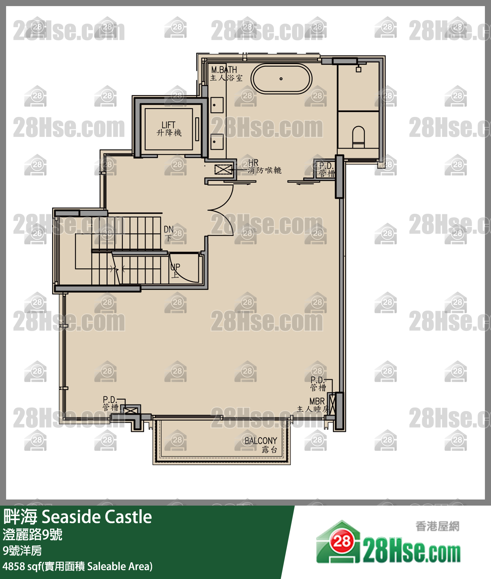 畔海  独立屋 9号洋房 平面图