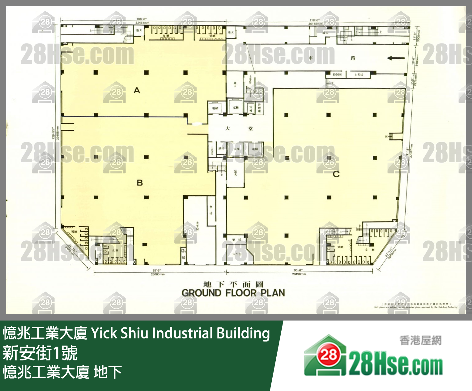 忆兆工业大厦 地下 平面图 忆兆工业大厦 地下 平面图