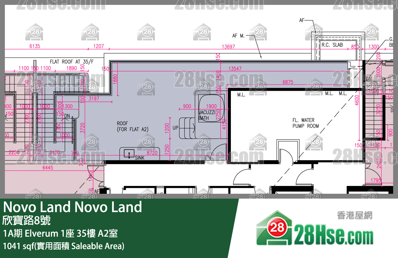 Novo Land 1A期Elverum 1座35樓 A2室 平面圖