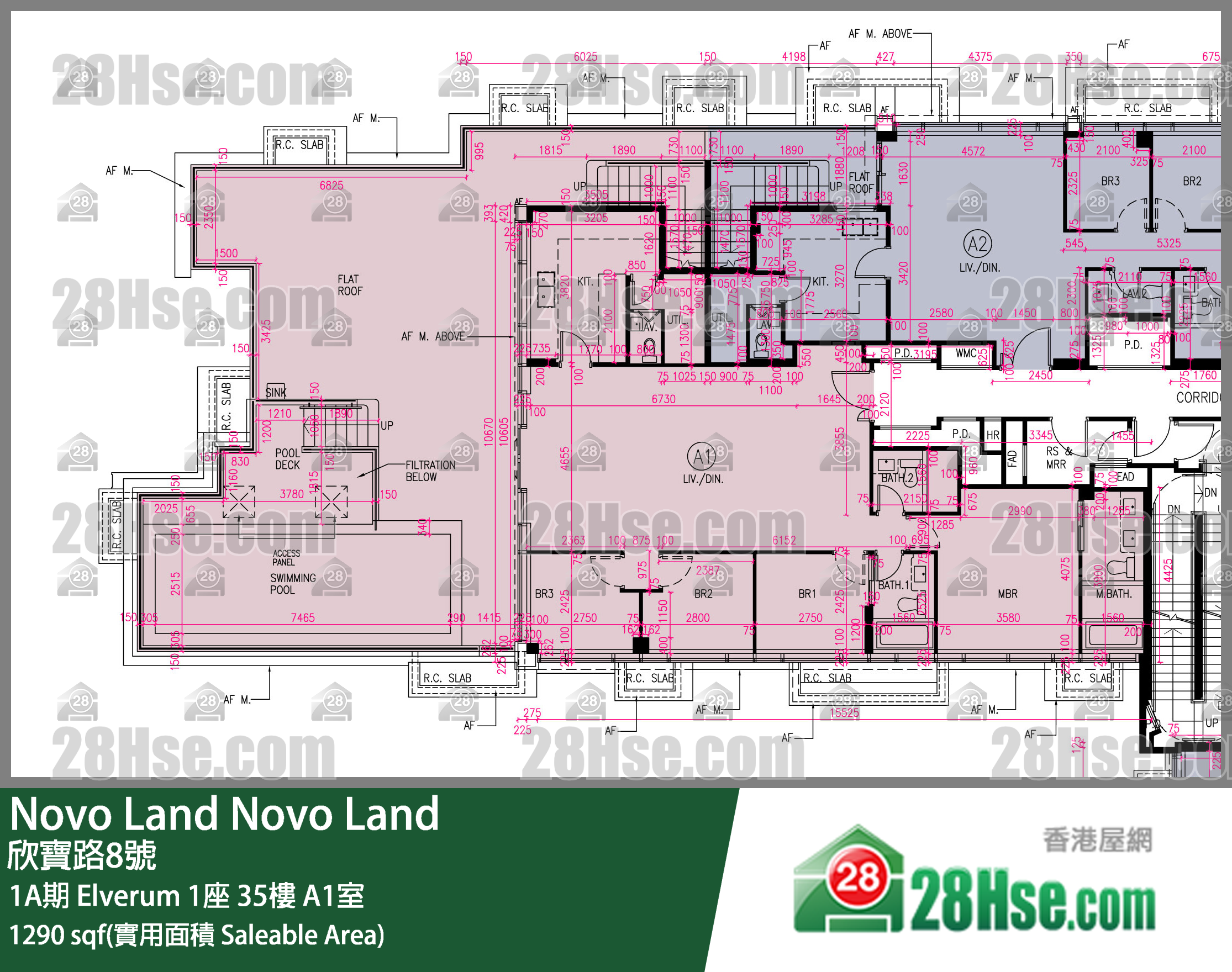 Novo Land 1A期 Elverum 1座 35楼 A1室 平面图