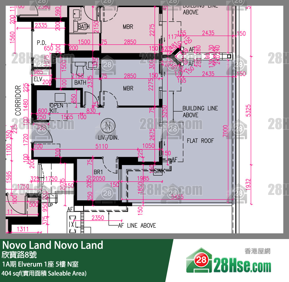 Novo Land 1A期 Elverum 1座 5楼 N室 平面图