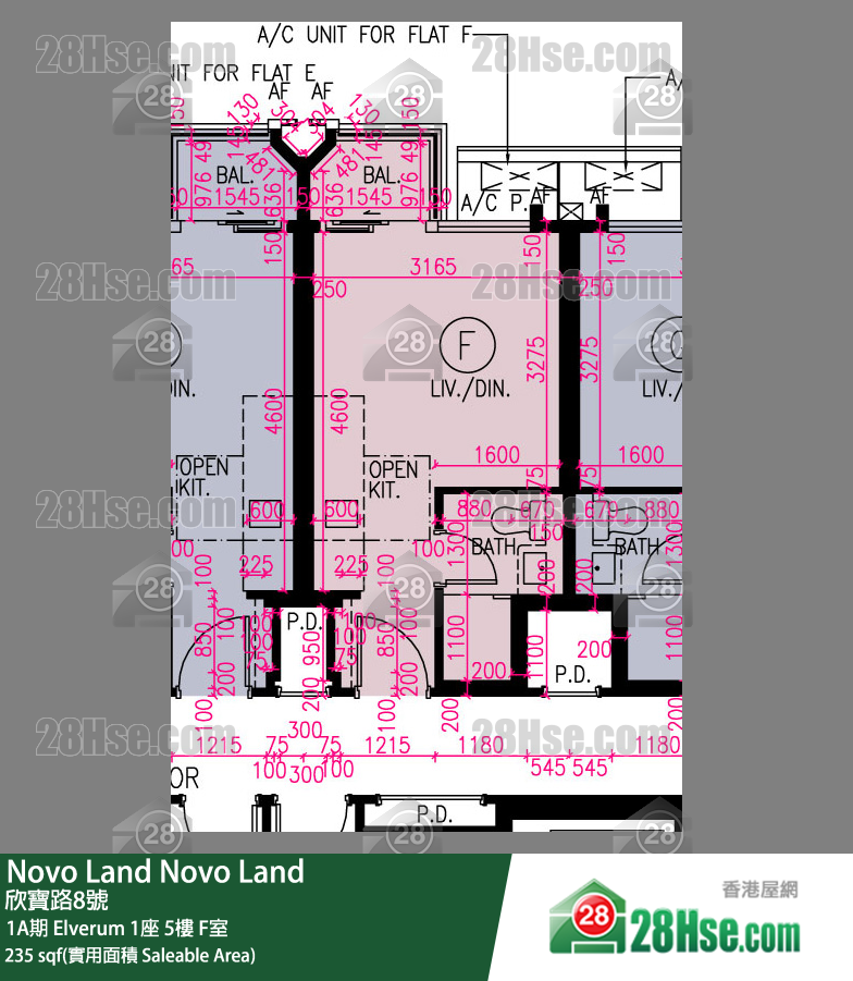 Novo Land 1A期 Elverum 1座 5樓 F室 平面圖