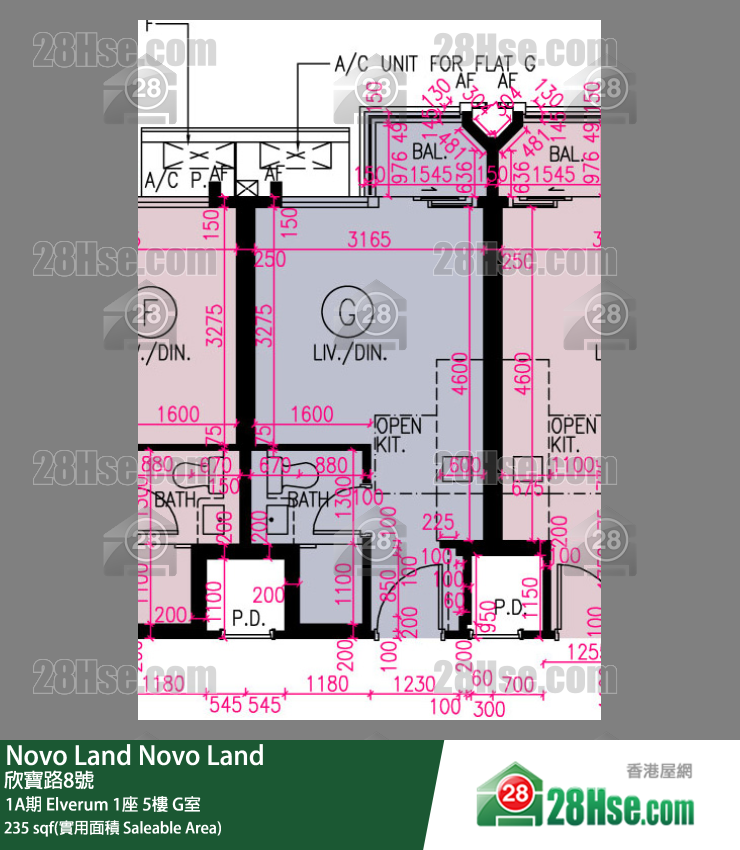Novo Land 1A期 Elverum 1座 5楼 G室 平面图