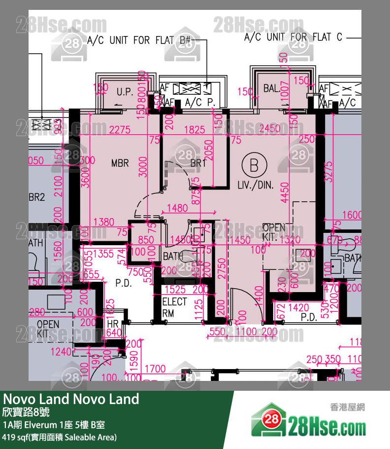 Novo Land 1A期 Elverum 1座 5楼 B室 平面图
