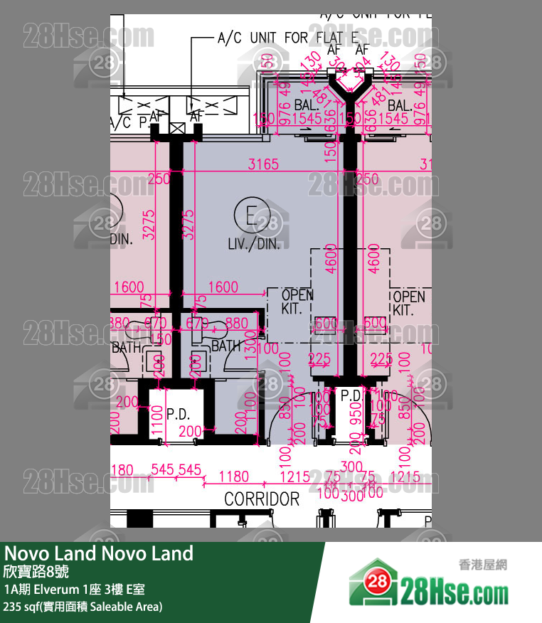 Novo Land 1A期 Elverum 1座 3楼 E室 平面图