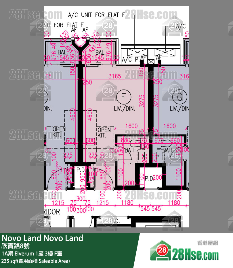 Novo Land 1A期 Elverum 1座 3樓 F室 平面圖