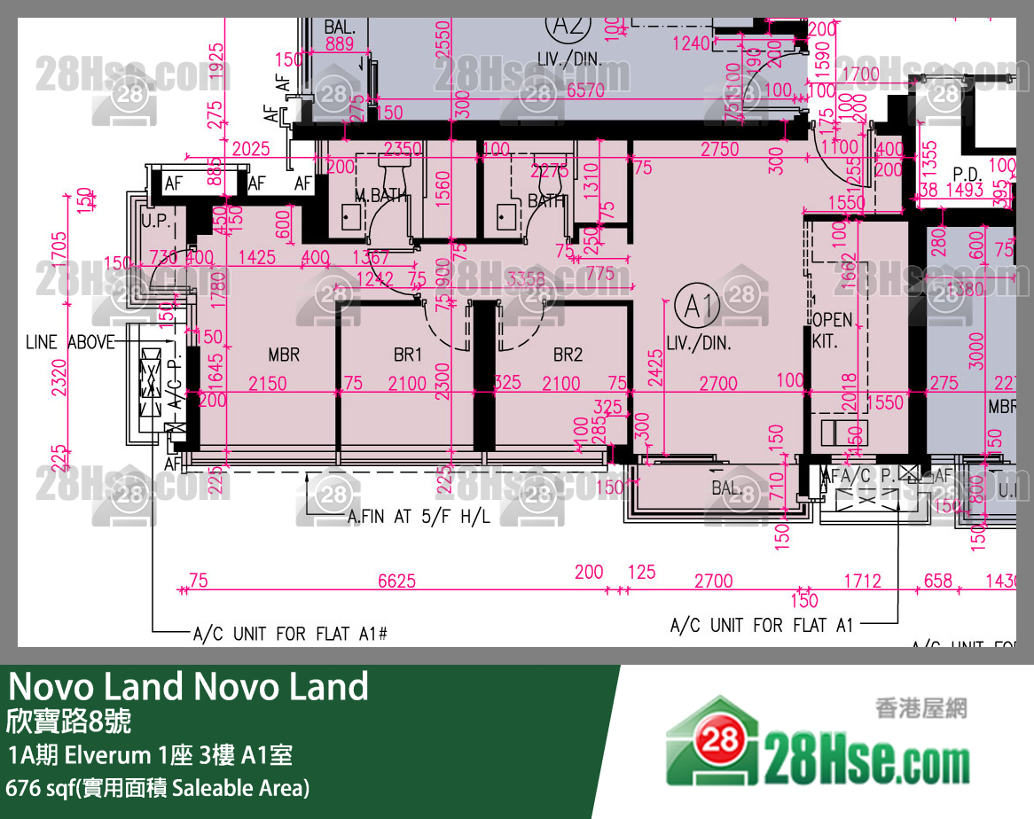 Novo Land 1A期 Elverum 1座 3楼 A1室 平面图