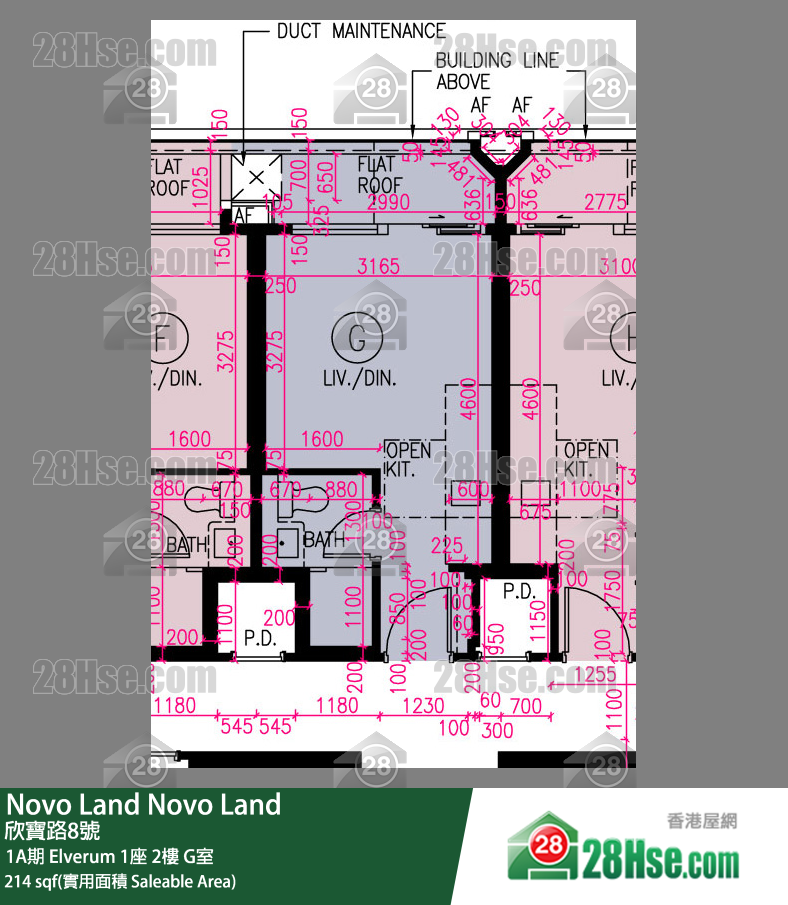 Novo Land 1A期 Elverum 1座 2楼 G室 平面图