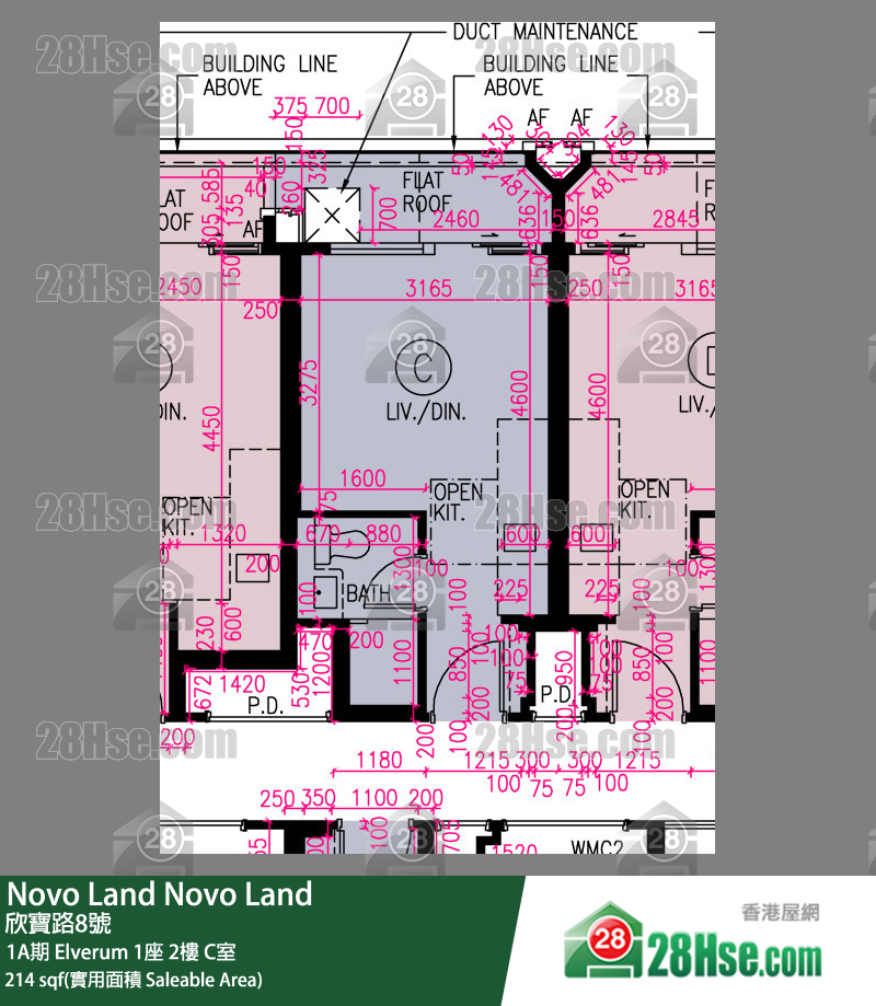 Novo Land 1A期 Elverum 1座 2樓 C室 平面圖