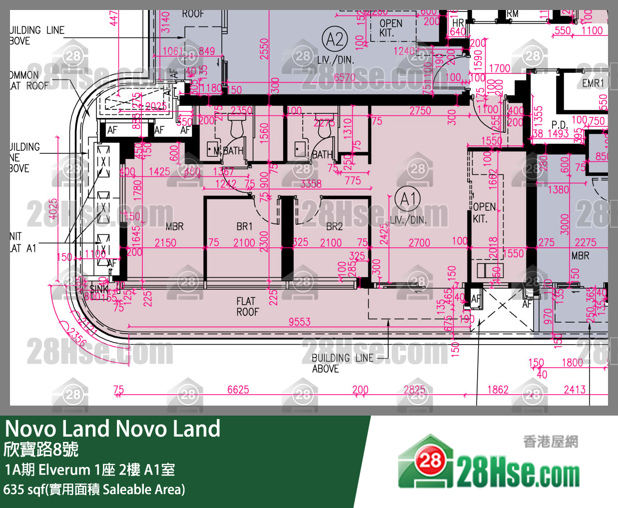 Novo Land 1A期 Elverum 1座 2樓 A1室 平面圖