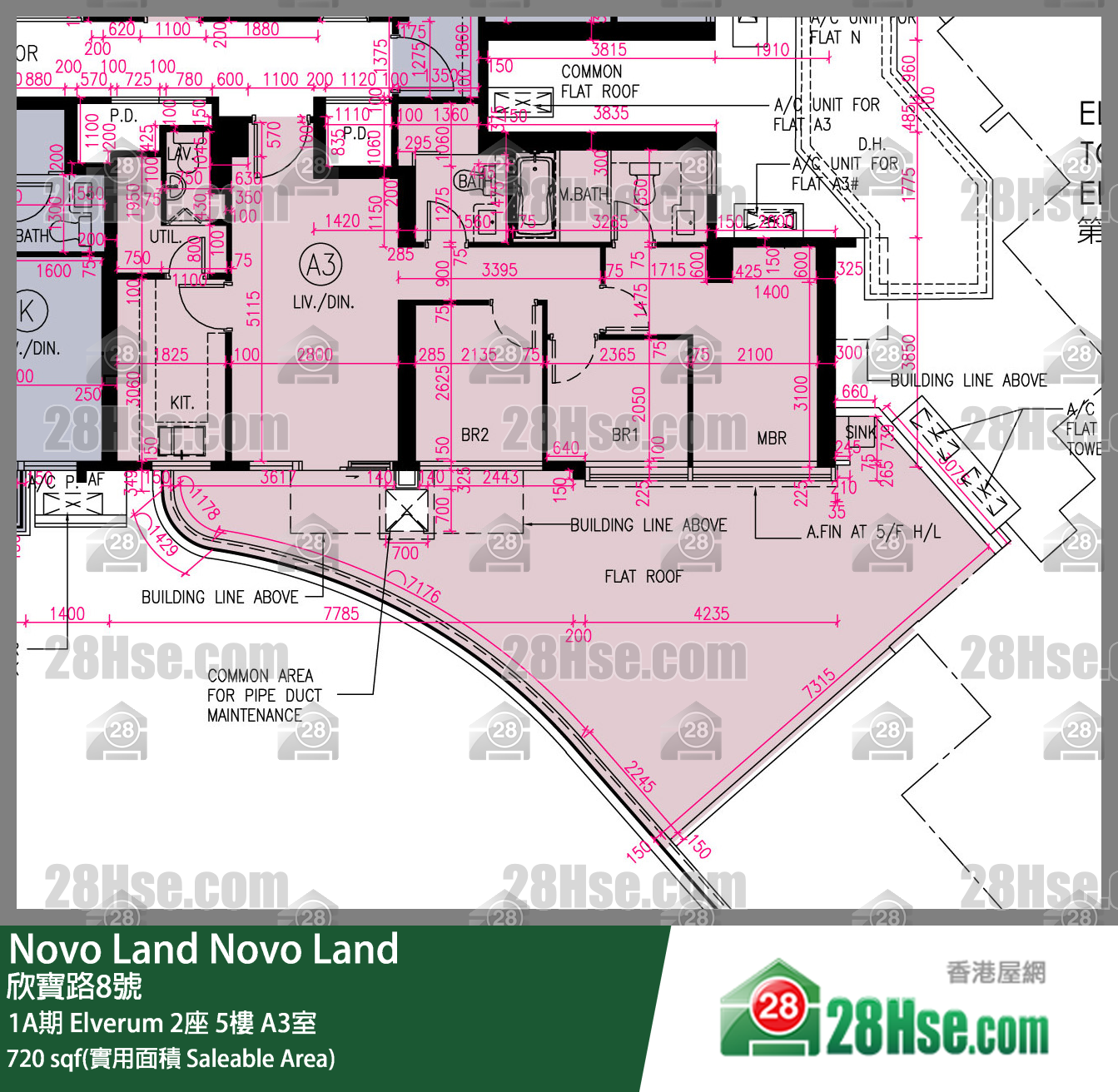 Novo Land 1A期Elverum 2座5楼 A3室 平面图