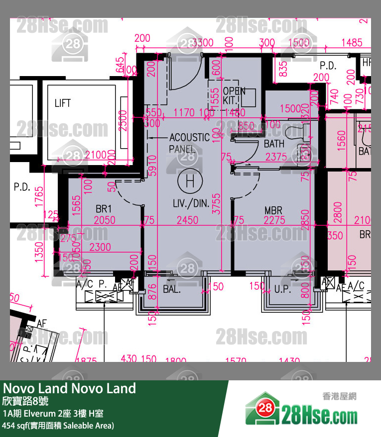 Novo Land Unit FloorPlan (Provided by 28Hse)