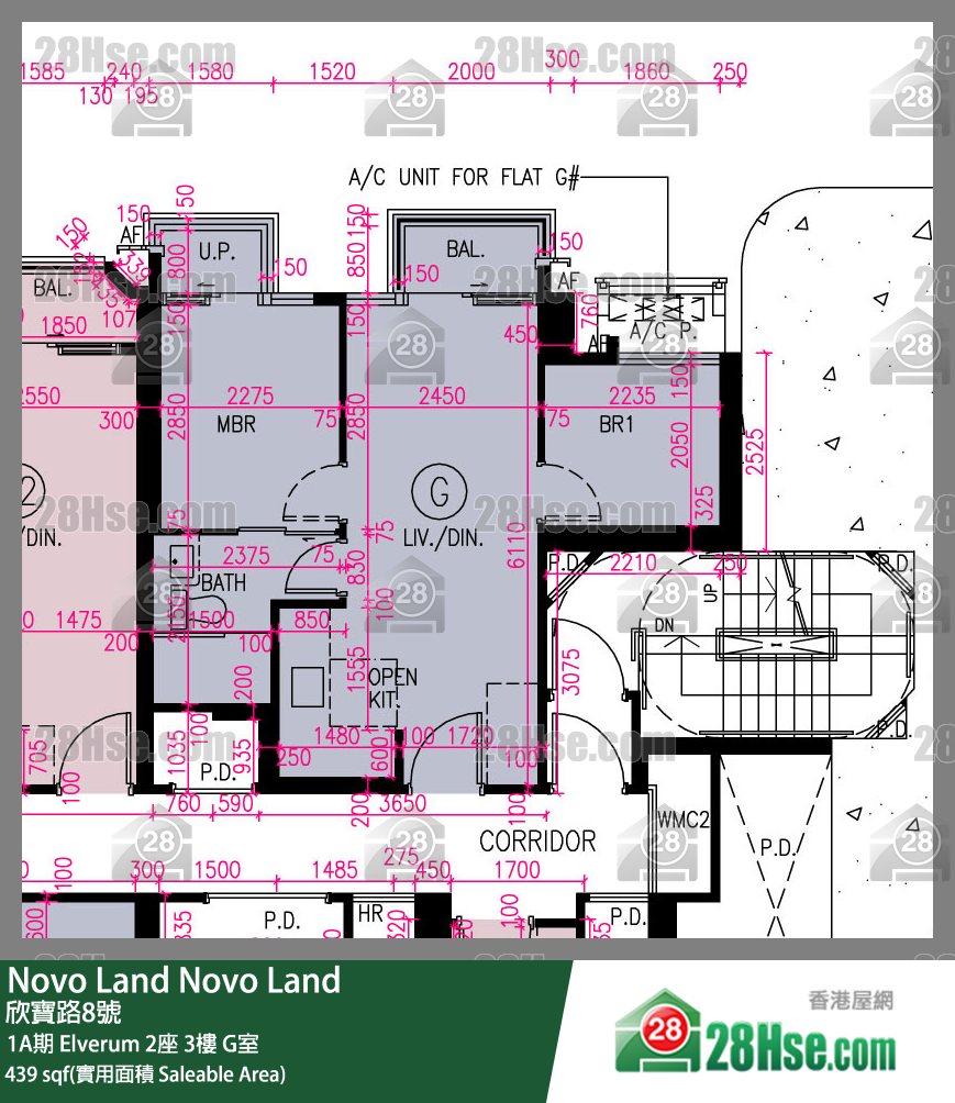 Novo Land 1A期 Elverum 2座 3楼 G室 平面图