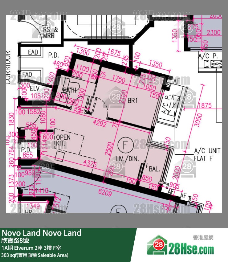 Novo Land 1A期 Elverum 2座 3楼 F室 平面图