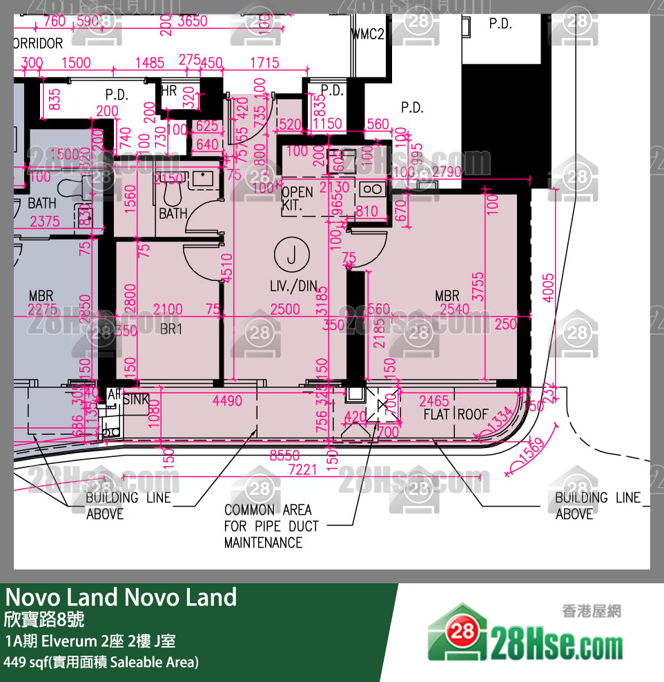 Novo Land 1A期 Elverum 2座 2楼 J室 平面图