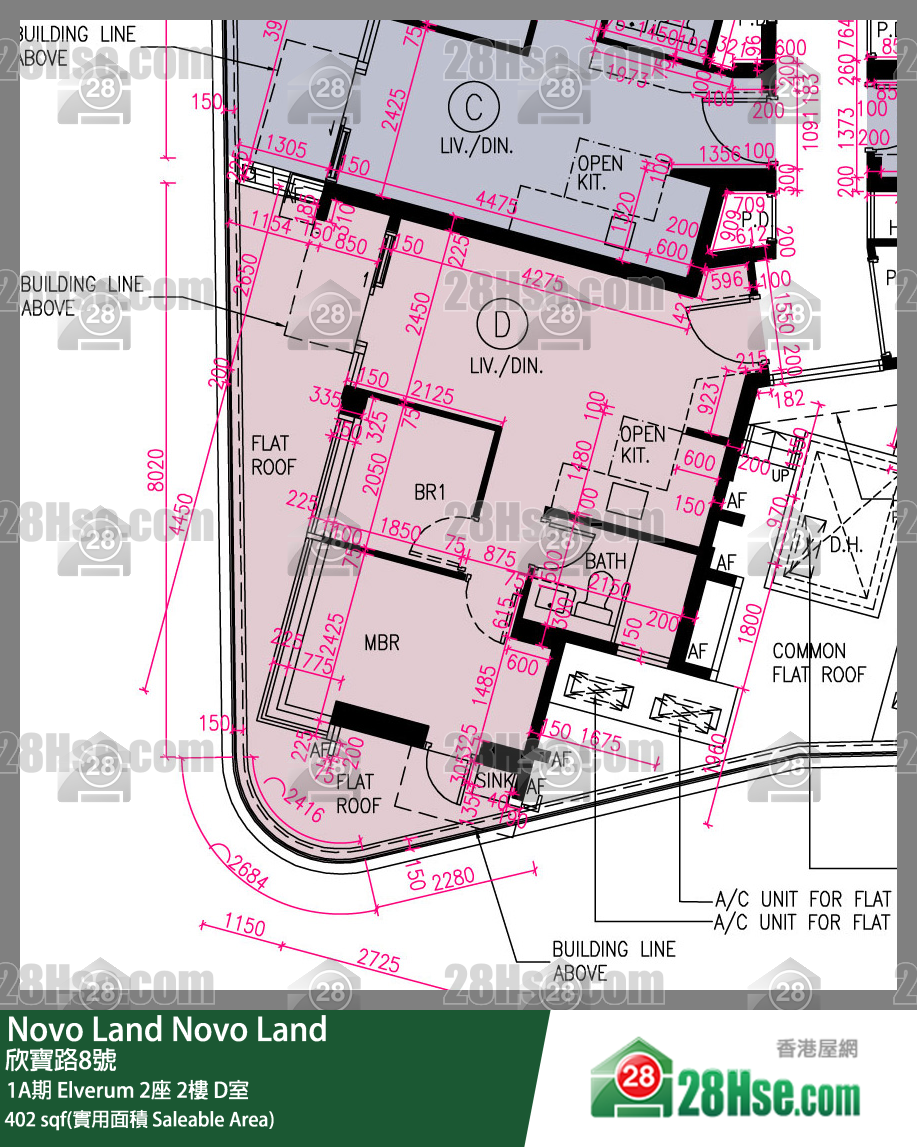 Novo Land 1A期 Elverum 2座 2楼 D室 平面图