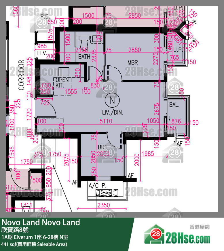Novo Land 1A期 Elverum 1座 6樓 N室 平面圖