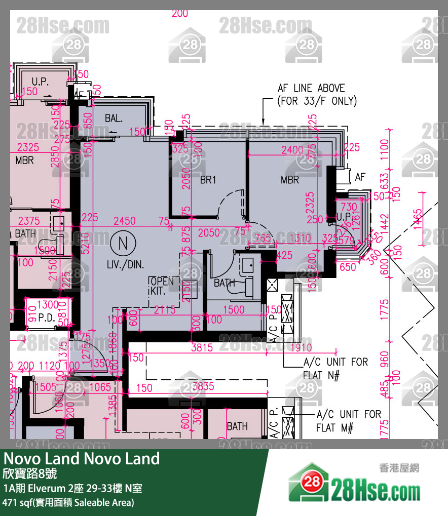 Novo Land 1A期 Elverum 2座 31楼 N室 平面图