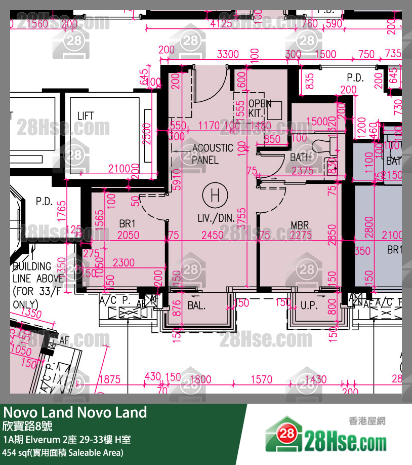 Novo Land 1A期 Elverum 2座 31楼 H室 平面图