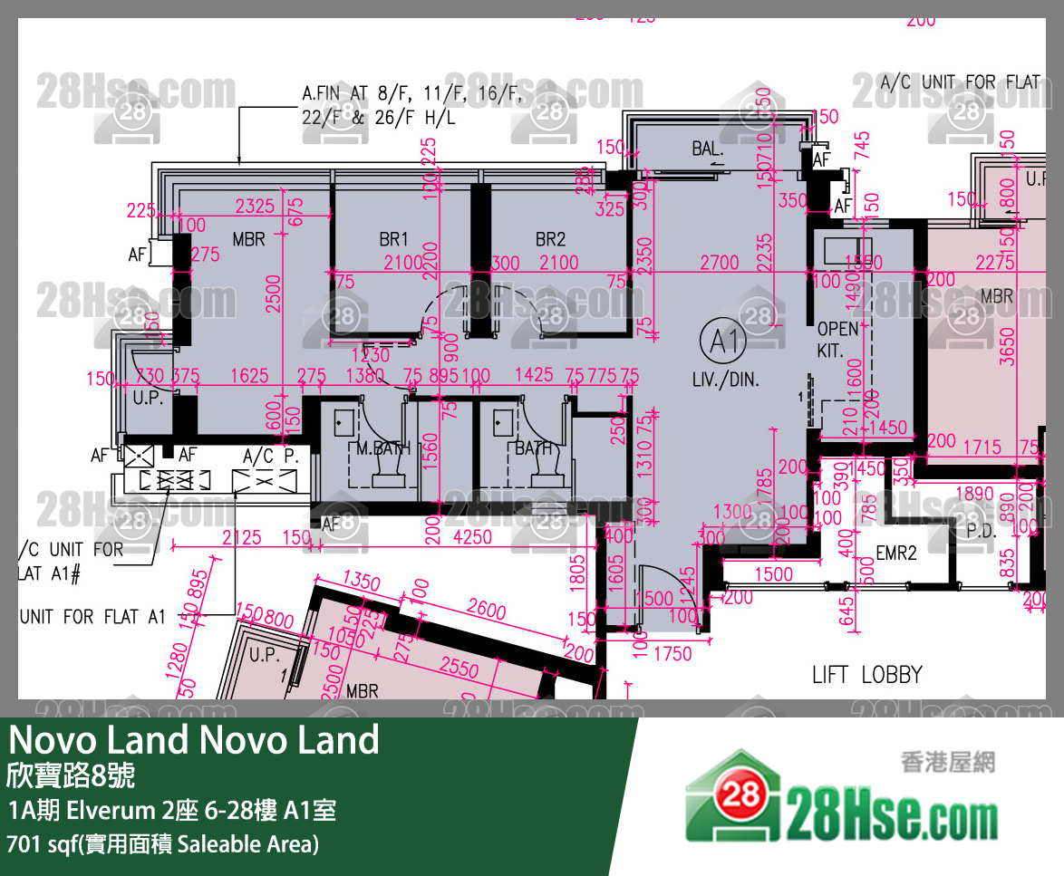 Novo Land Unit FloorPlan (Provided by 28Hse)