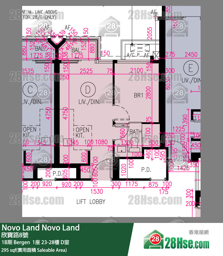 Novo Land 1B期 Bergen  1座 27楼 D室 平面图