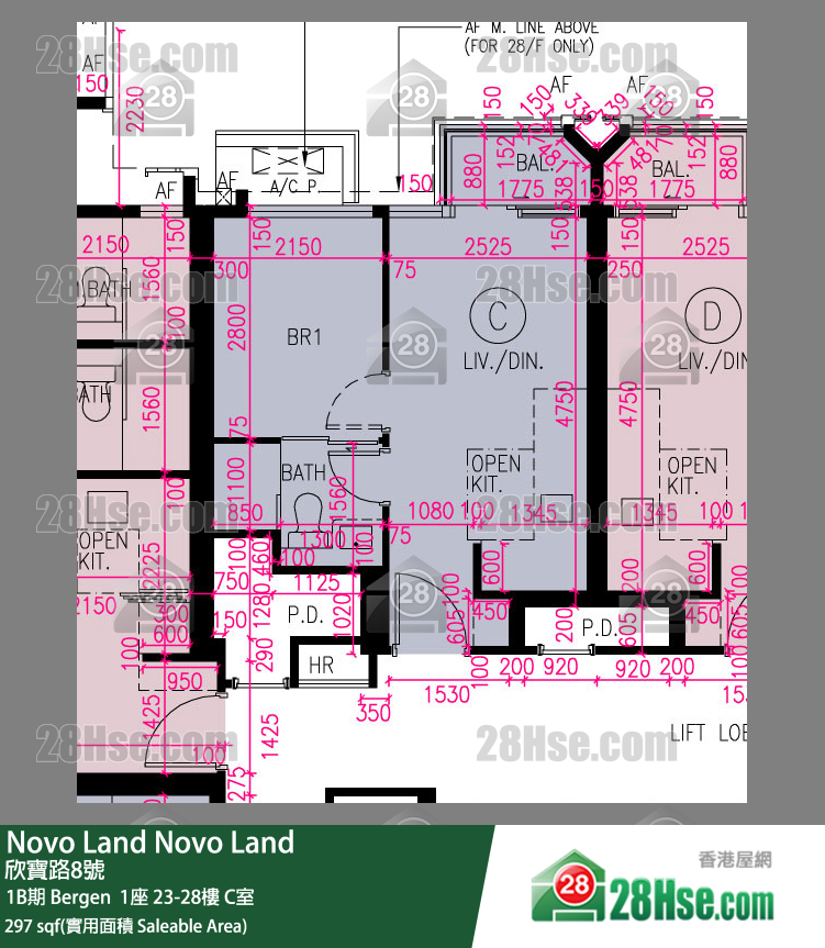 Novo Land 1B期 Bergen  1座 26楼 C室 平面图