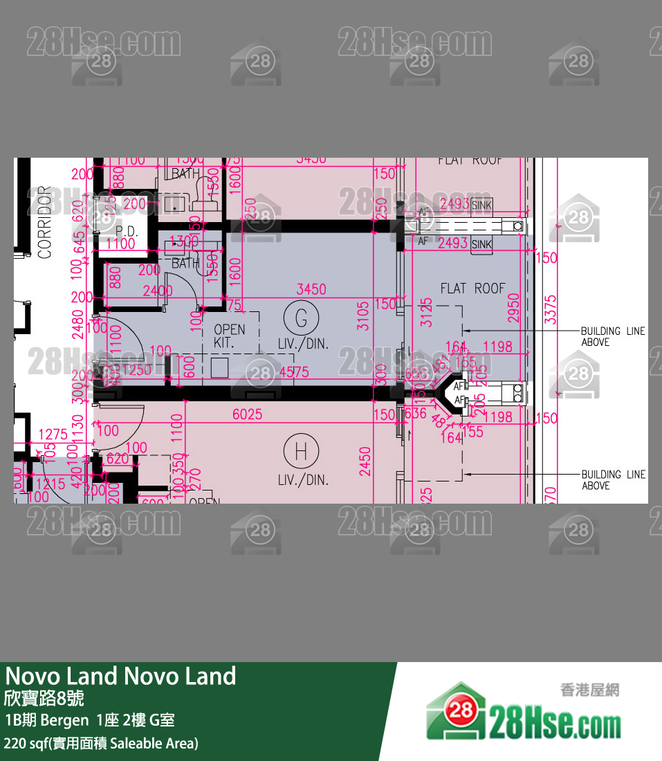 Novo Land 1B期 Bergen  1座 2樓 G室 平面圖